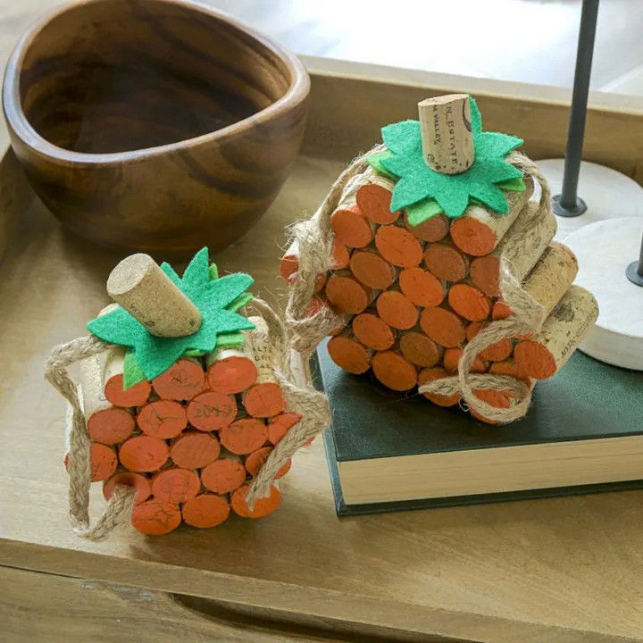 Wine Cork Pumpkins