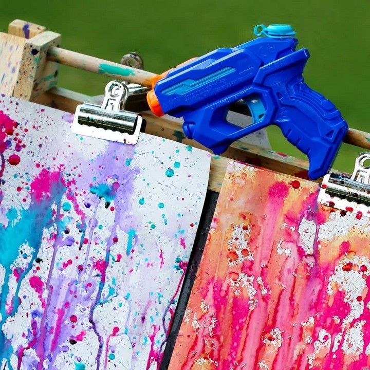 Colorful Squirt Gun Painting