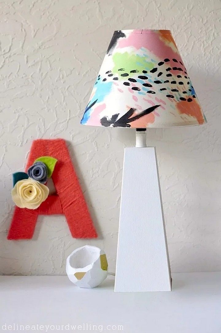 DIY Colorful Painted Lamp Shade