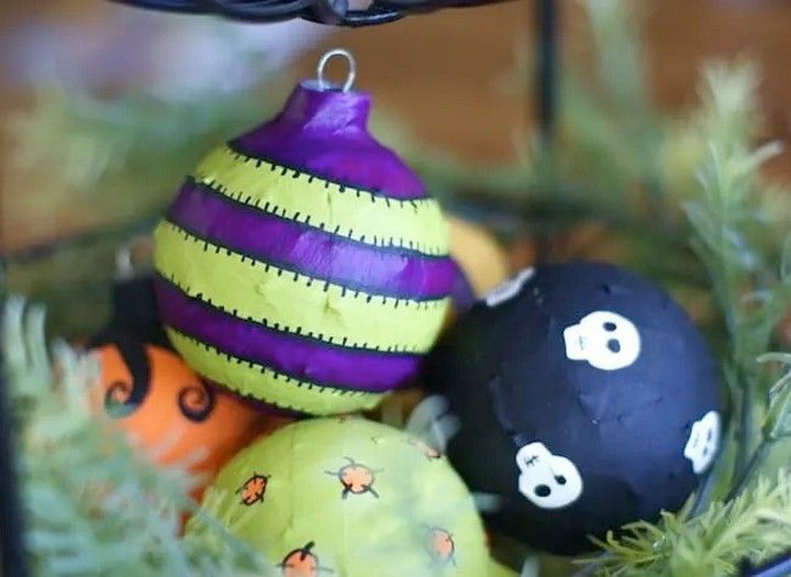 DIY Ornaments Using Recycled Glass Balls