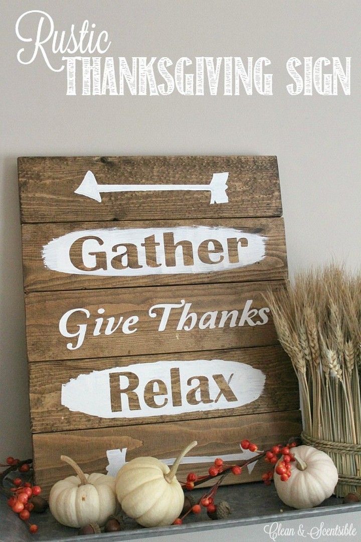 DIY Rustic Thanksgiving Sign