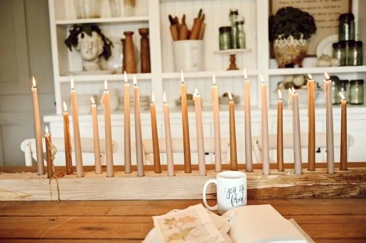 DIY Table Length Candlestick Holder