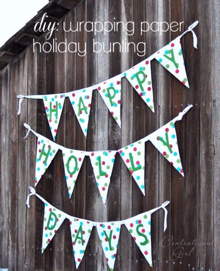 DIY Wrapping Paper Bunting
