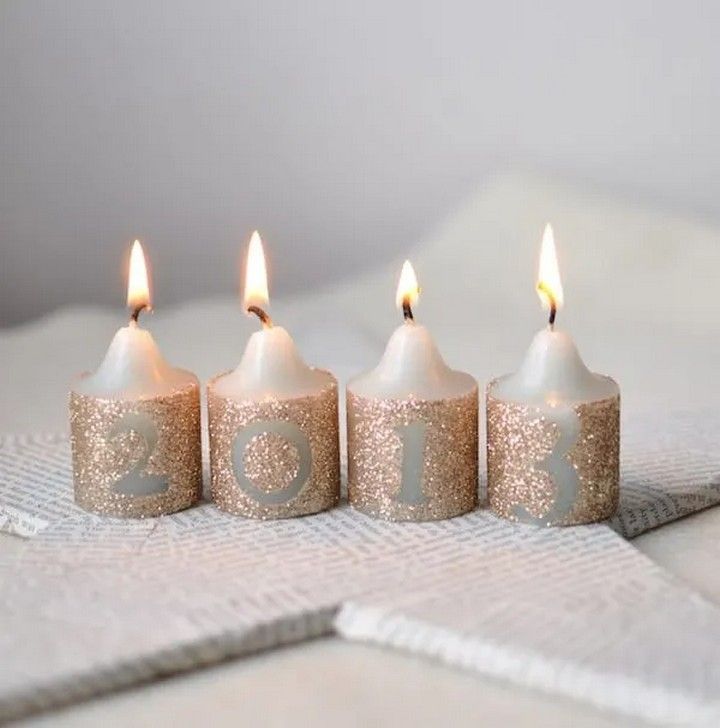 Decorate Candles with Glitter