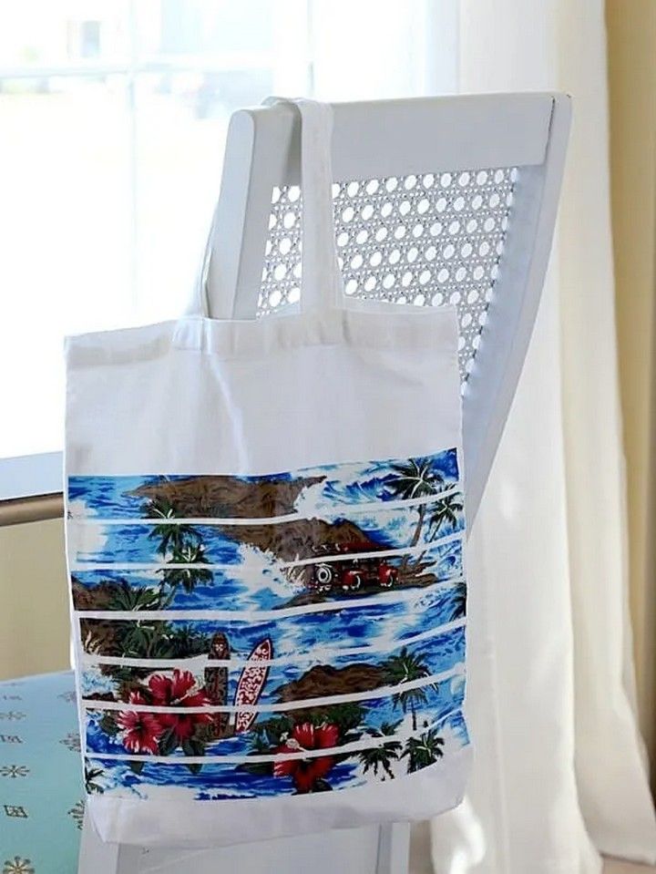 Decorate a Canvas Bag with Fabric