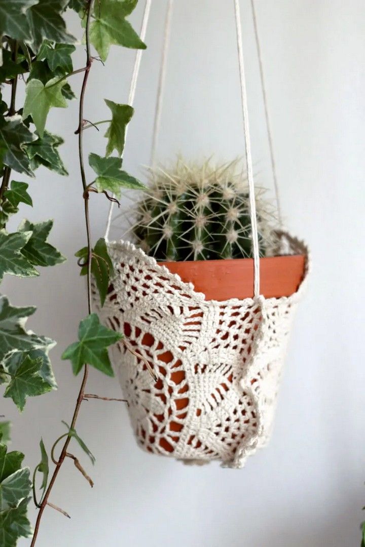 Doily Hanging Planters