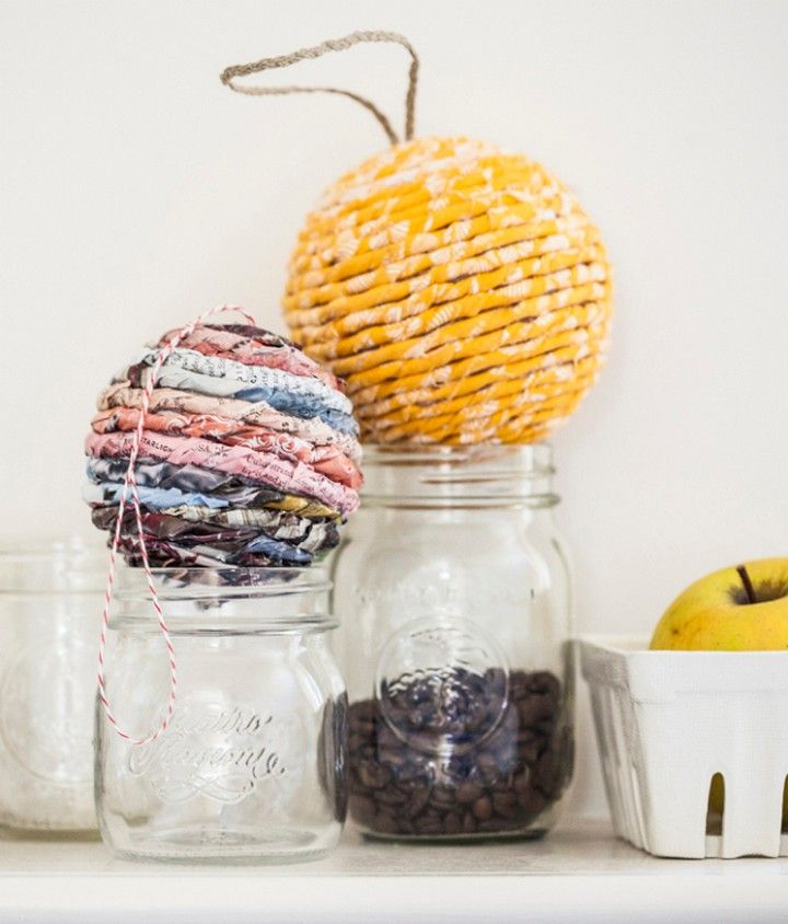 Easy DIY Wrapped Ball Ornament