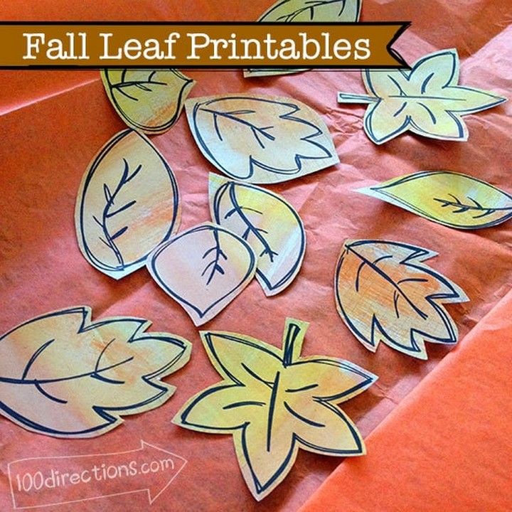Fall Leaves Garland Printable Craft