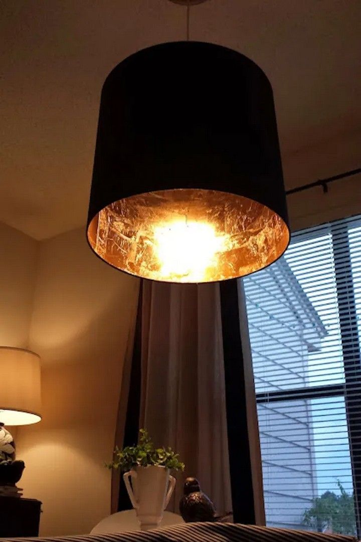 Gold Leafed Drum Shade