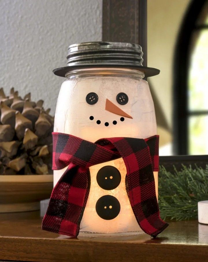 Mason Jar Snowman