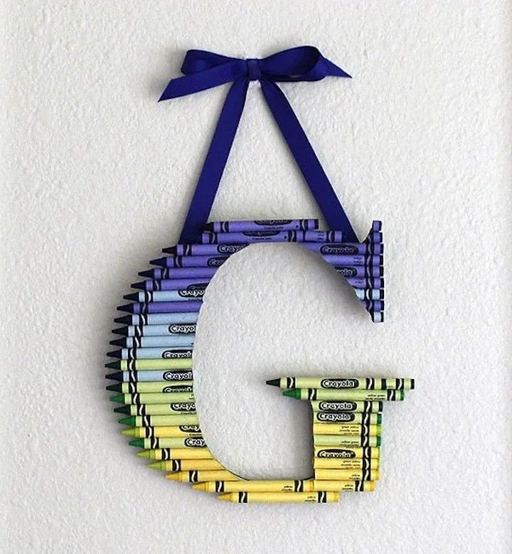 Ombre Crayon Letter