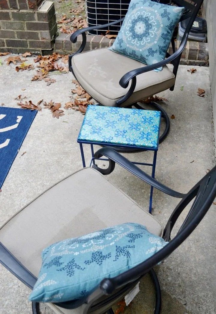 Outdoor Table with Wrapping Paper