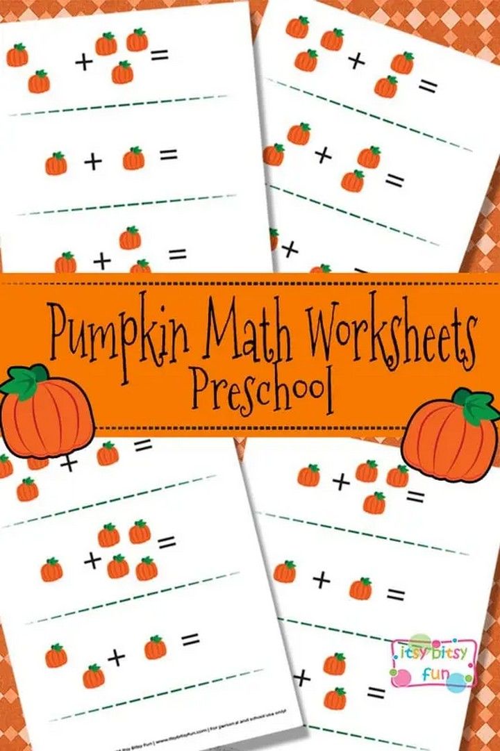 Pumpkin Math Worksheets for Preschool