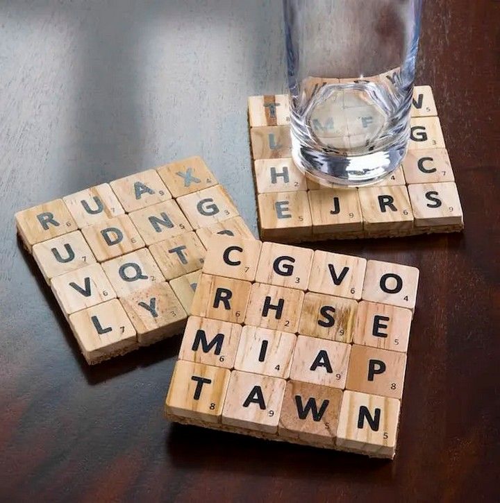 Scrabble Tile Coasters in Minutes