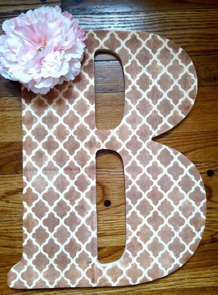 Stenciled Wooden Wall Letter