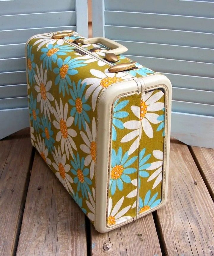 Suitcase Using Vintage Fabric