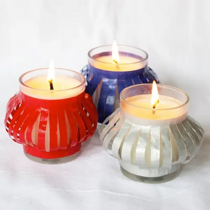 Ten Minute Votives for 4th of July