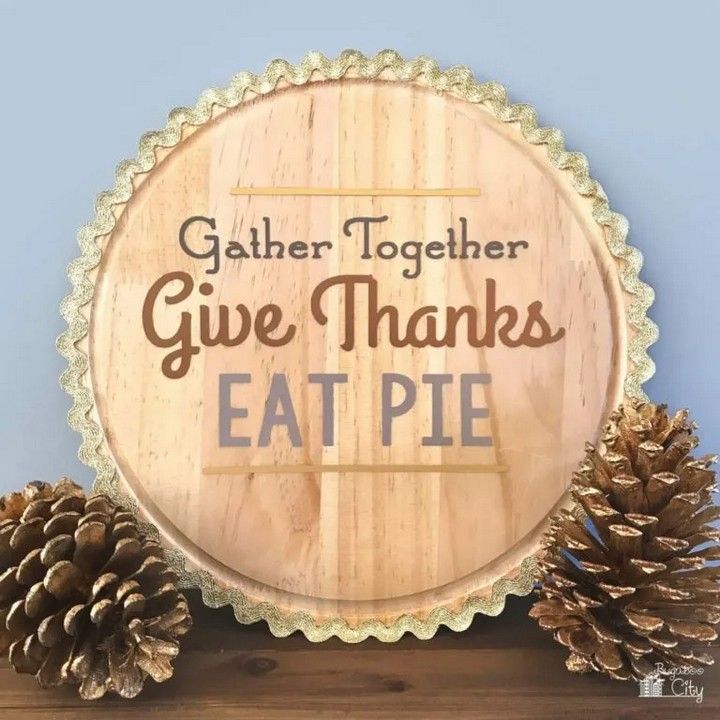 Thanksgiving Wooden Pie Sign