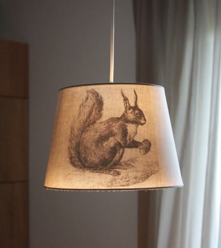 Vintage Engraving Inspired Lampshade