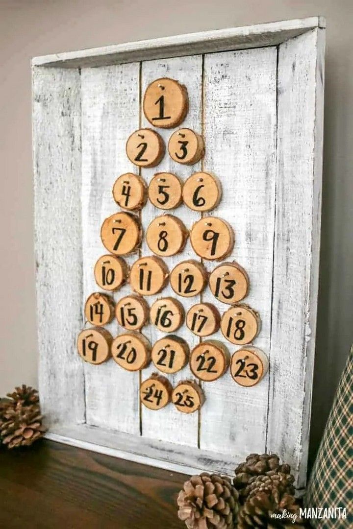 Wood Slice Advent Calendar
