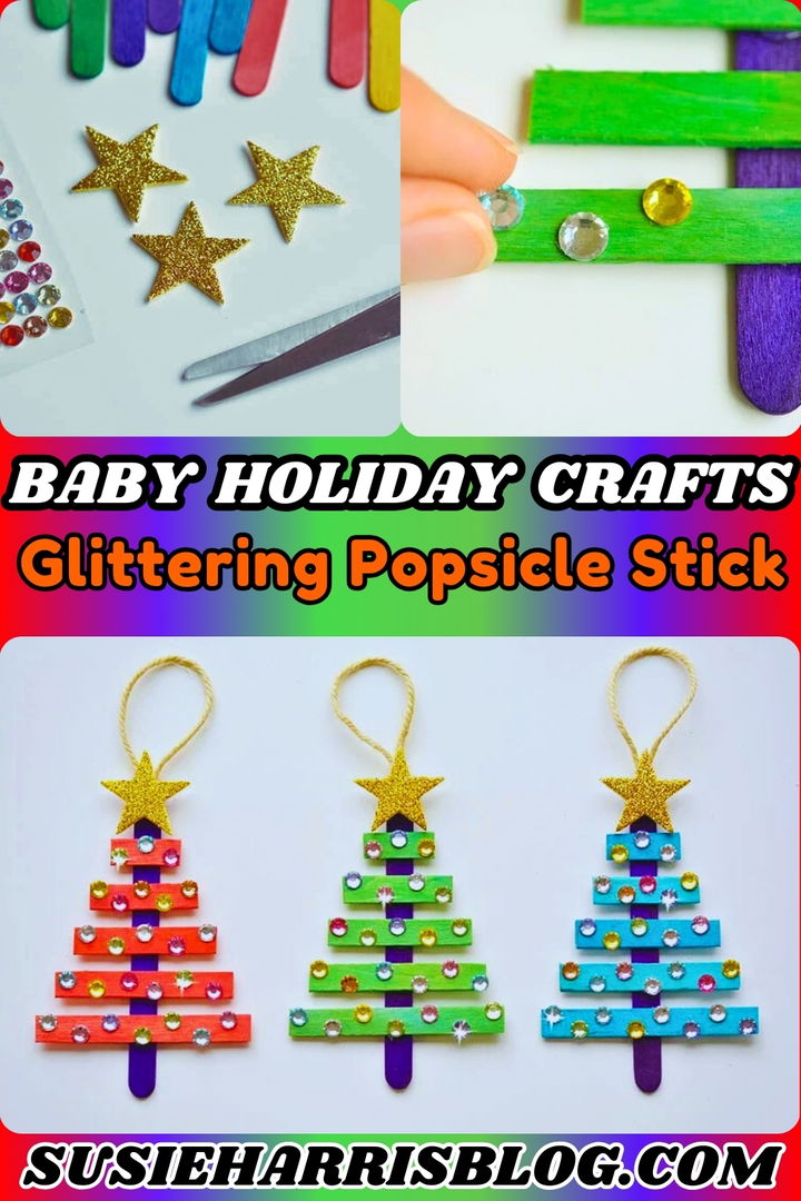 Glittering Popsicle Stick