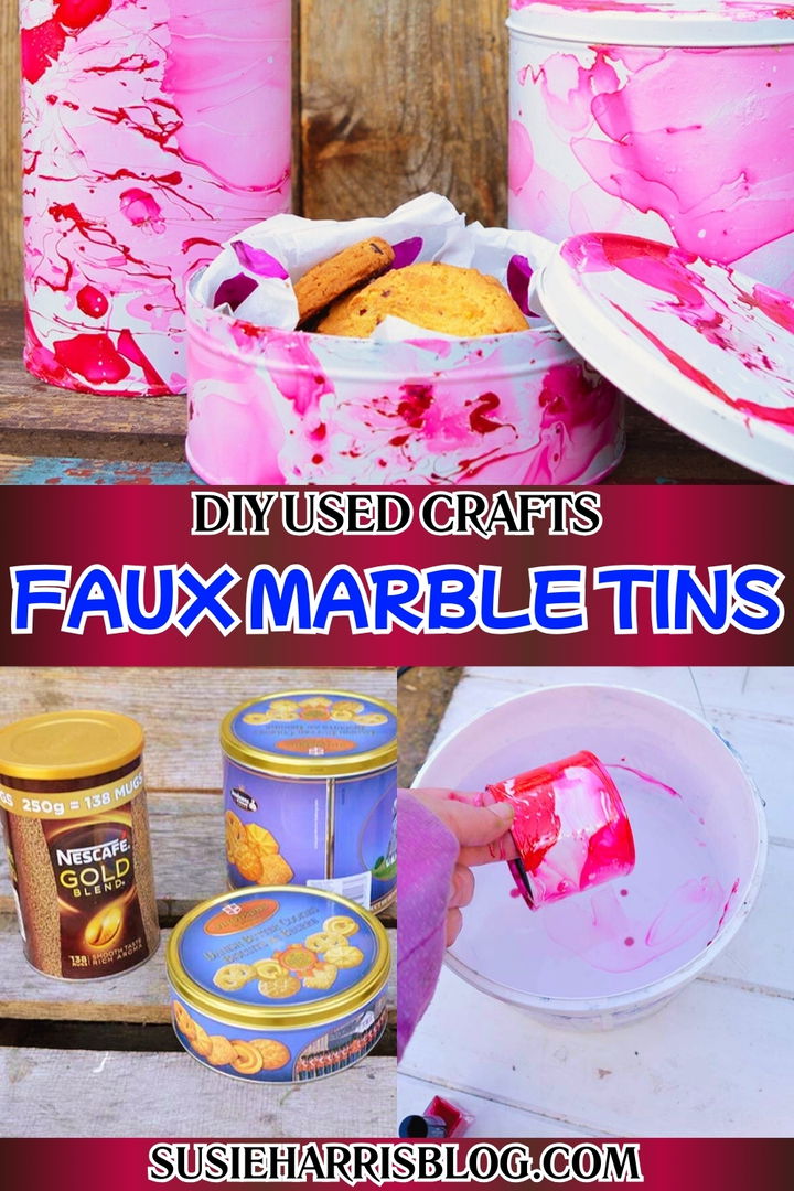 Faux Marble Tins