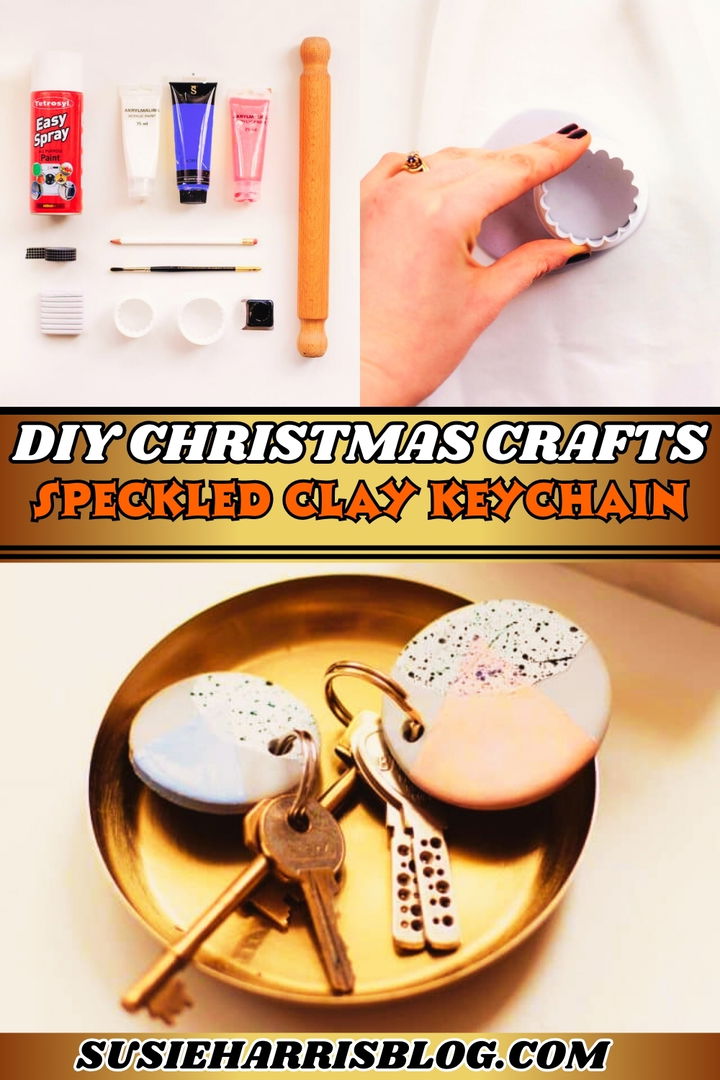 Speckled Clay Keychain