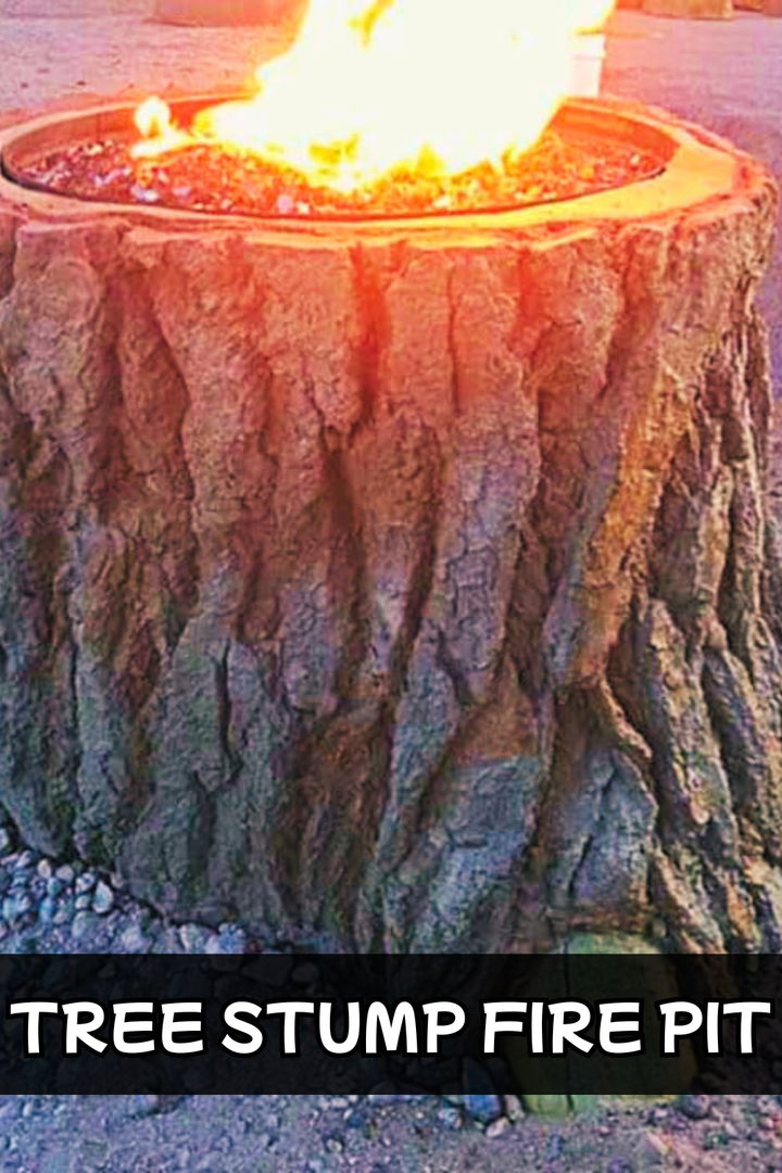 Tree Stump Fire Pit