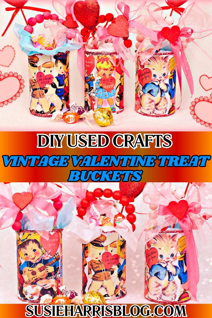 Vintage Valentine Treat Buckets