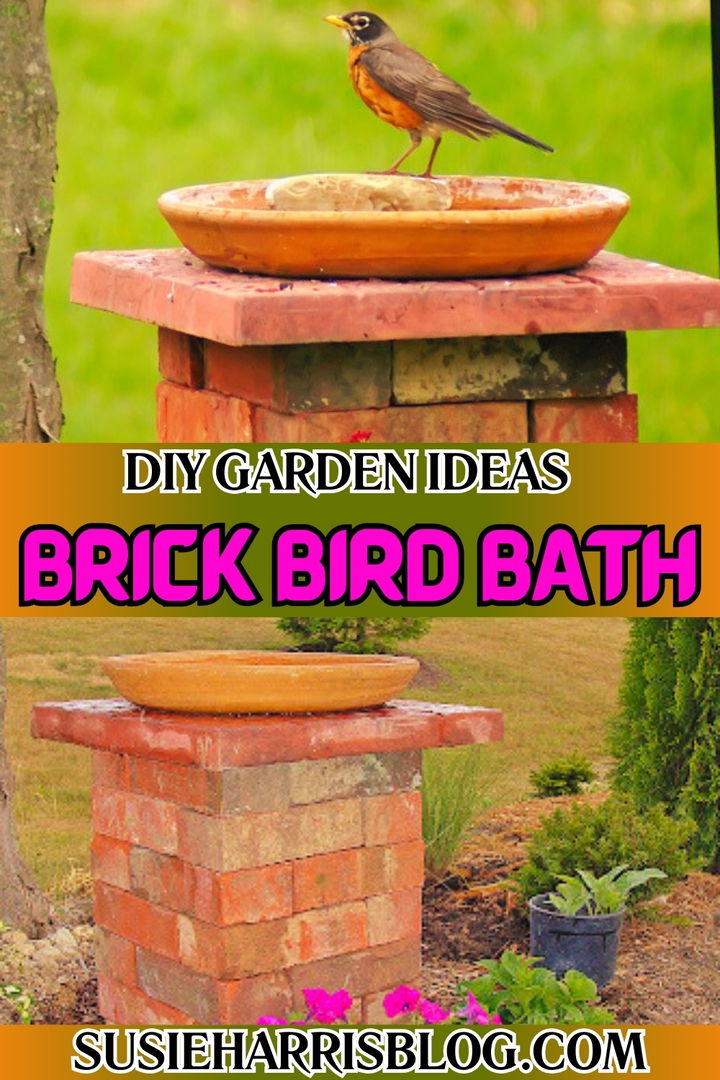 Brick Bird Bath