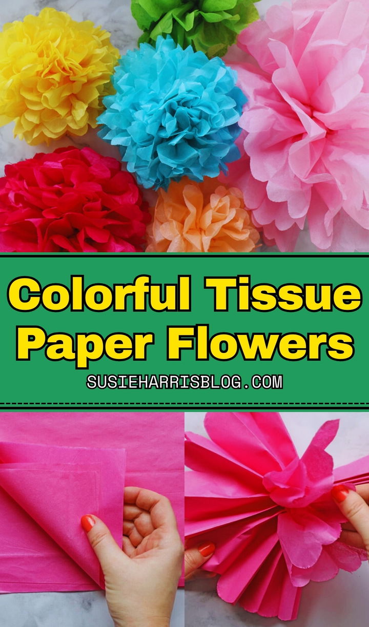 Colorful Tissue Paper Flowers