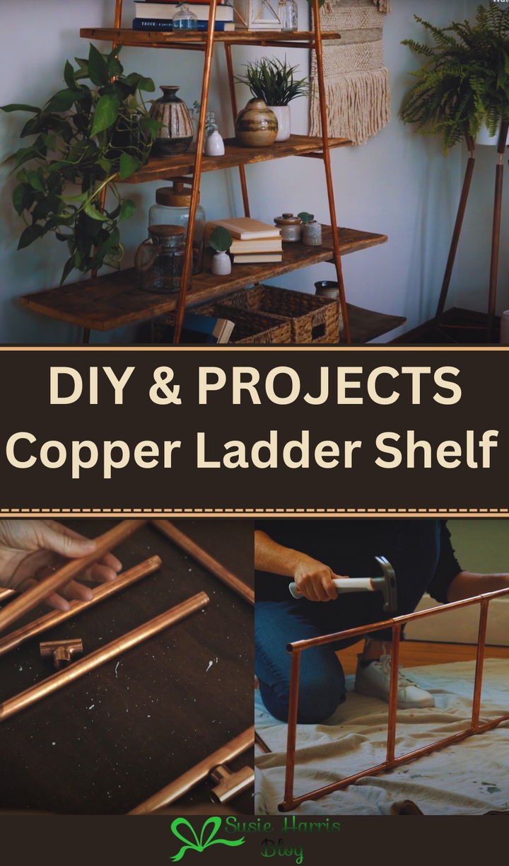 Copper Ladder Shelf