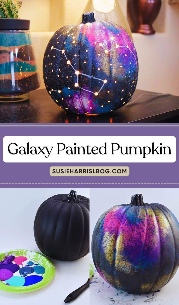 Galaxy Painted Pumpkin