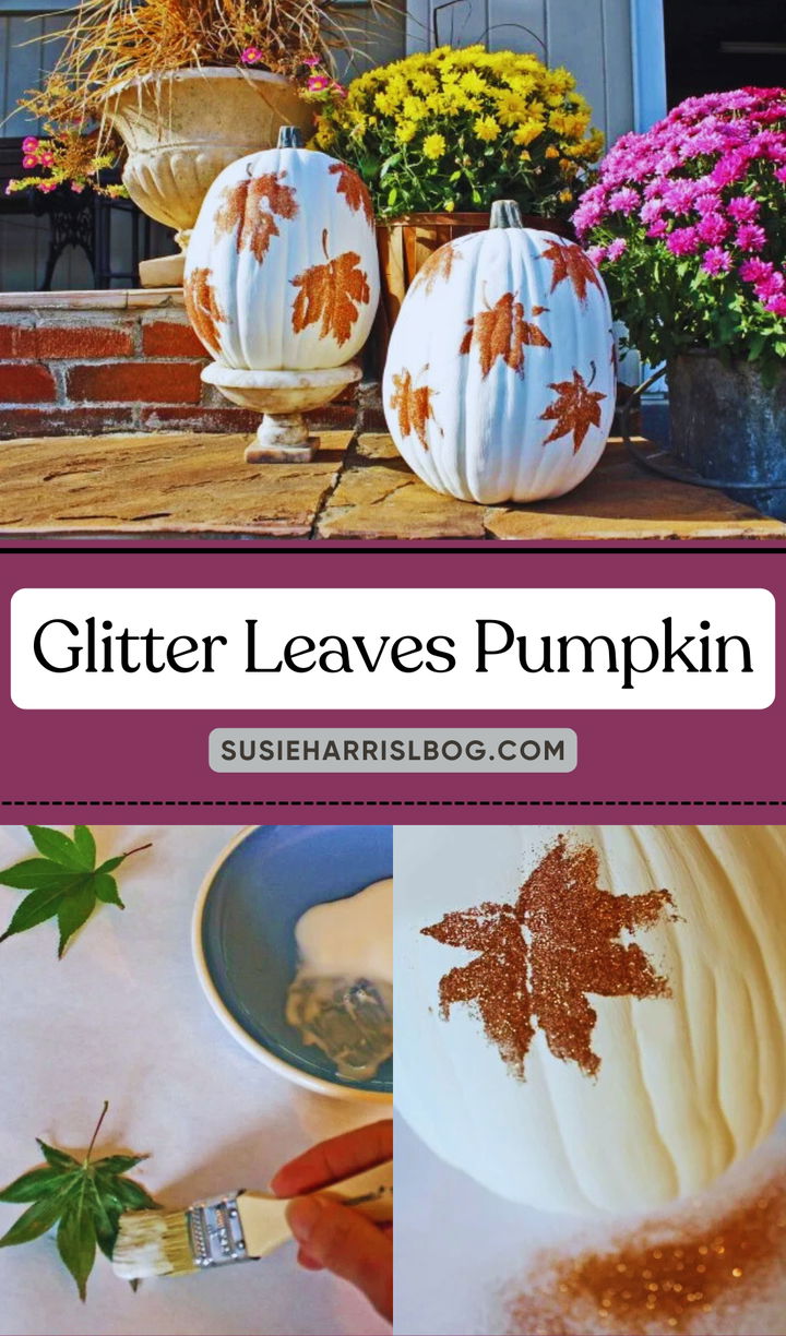 Glitter Leaves Pumpkin