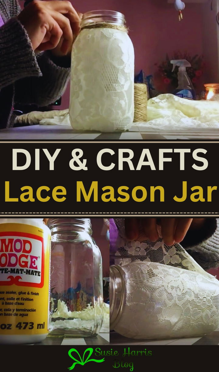 Lace Mason Jar