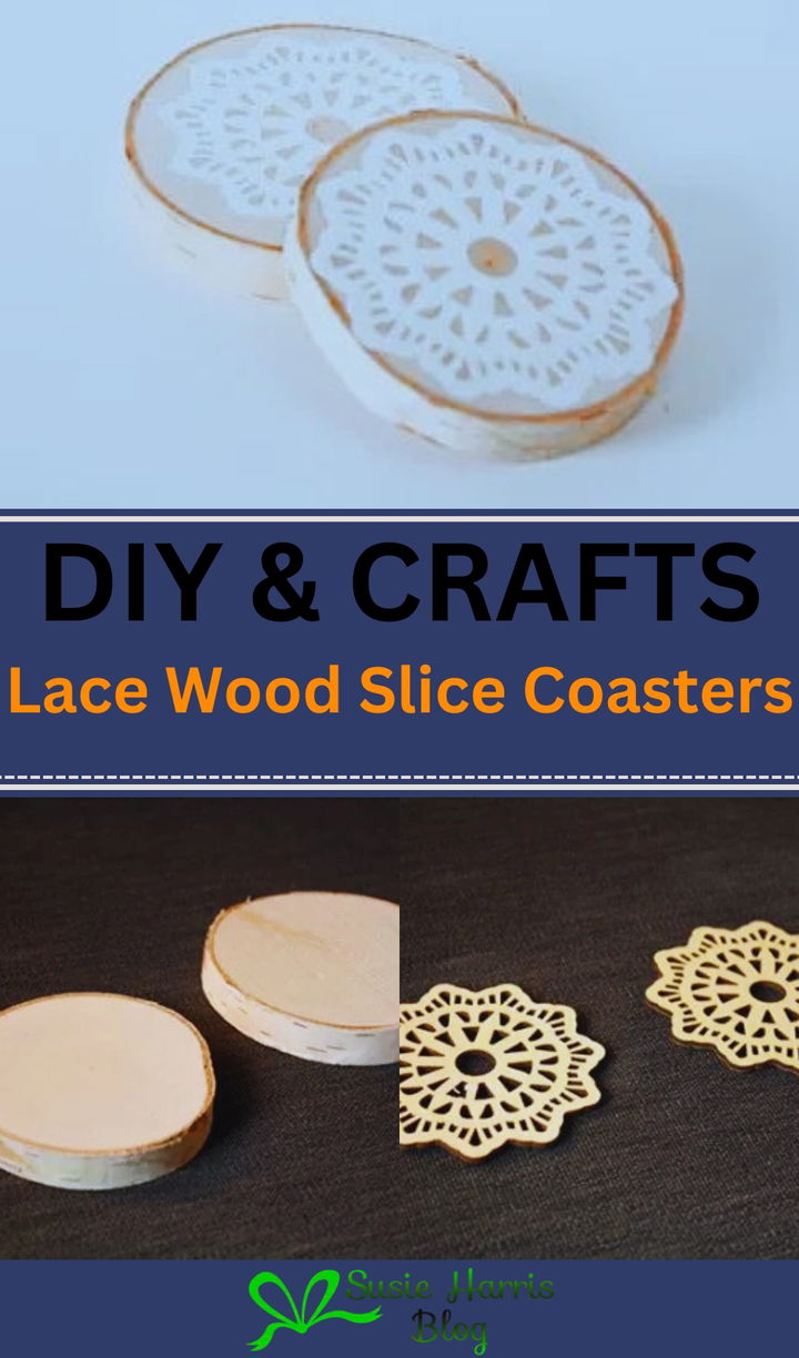 Lace Wood Slice Coasters