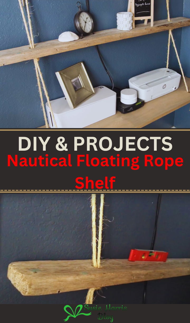 Nautical Floating Rope Shelf