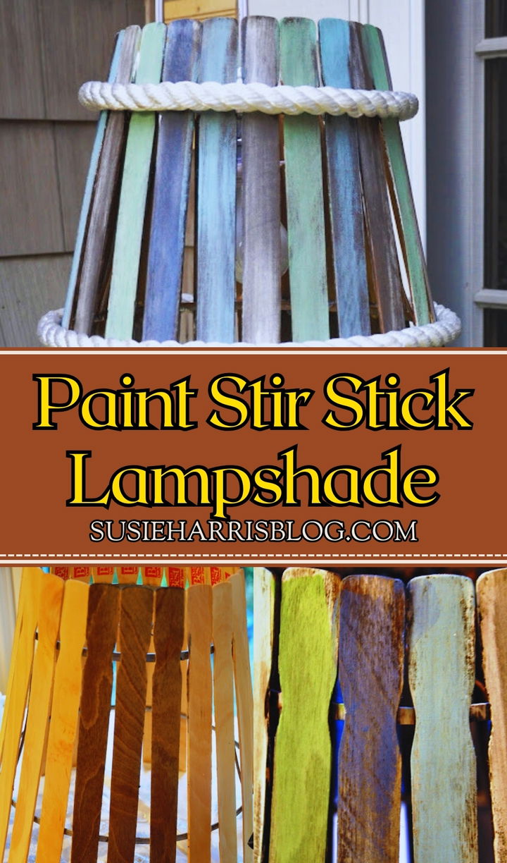 Paint Stir Stick Lampshade