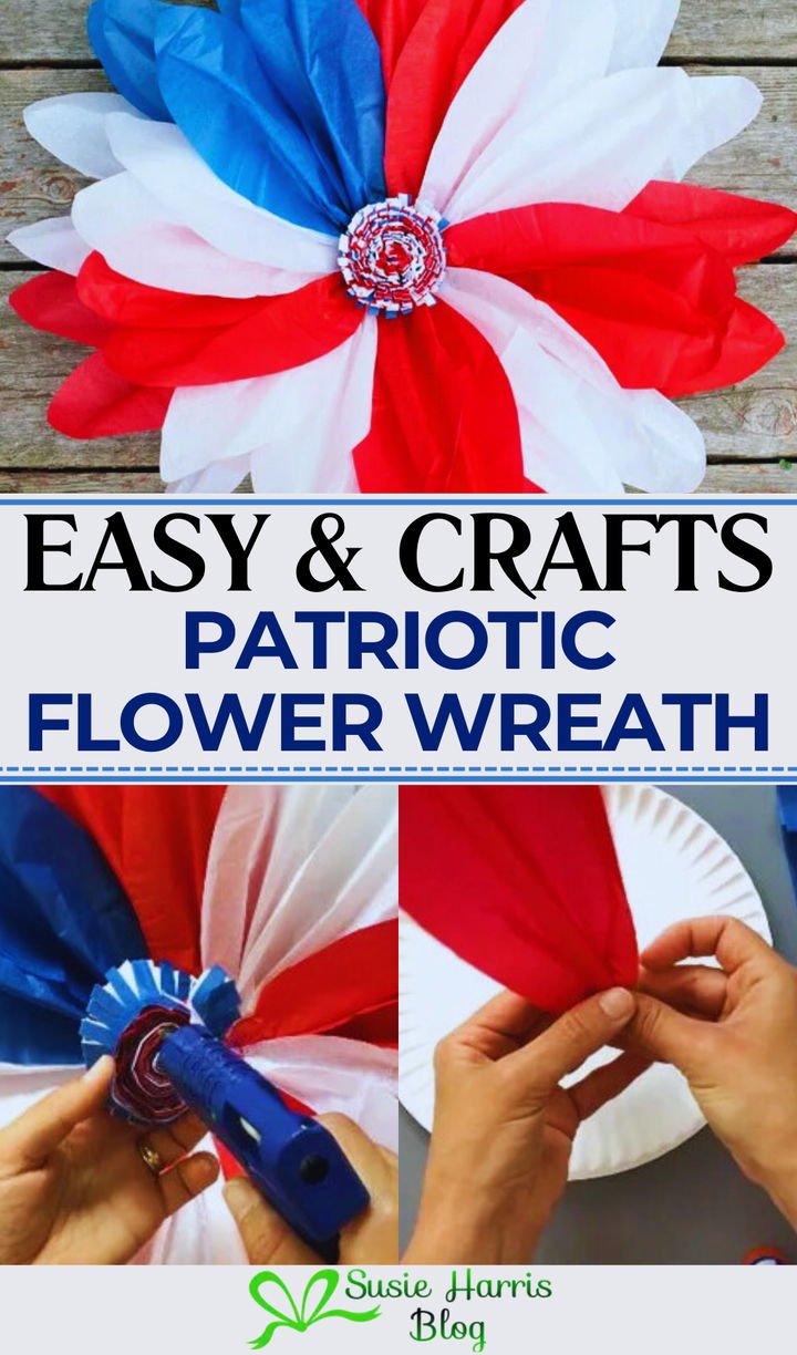 Patriotic Flower Wreath