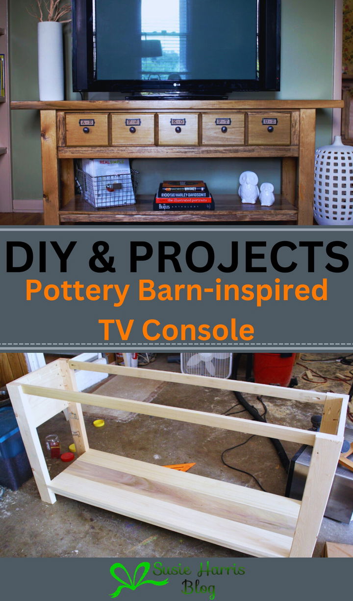 Pottery Barn inspired TV Console