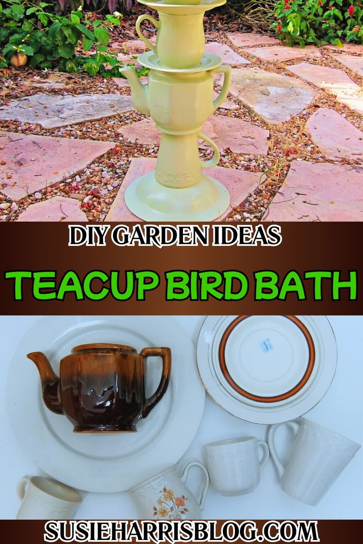 Teacup Bird Bath