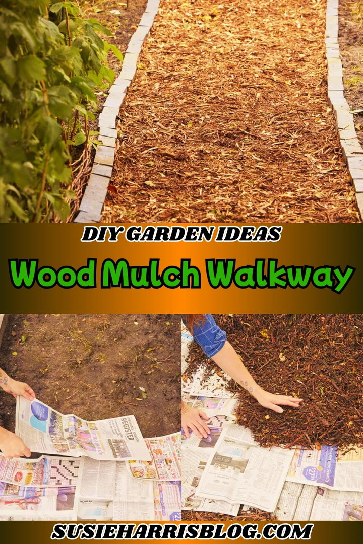 Wood Mulch Walkway