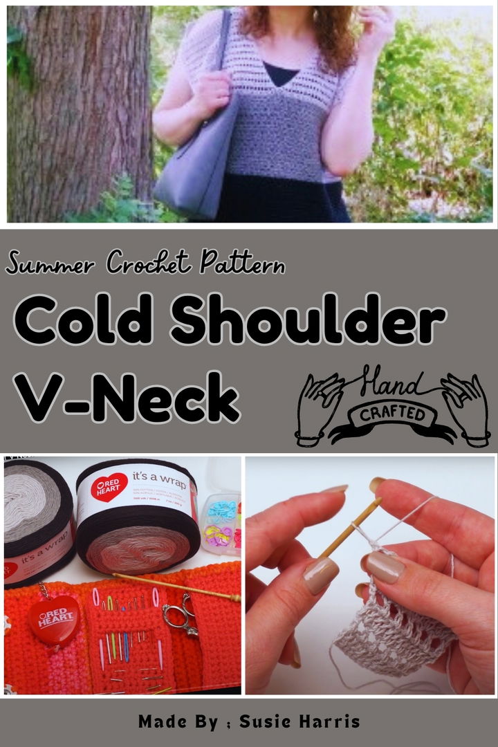 Cold Shoulder V Neck