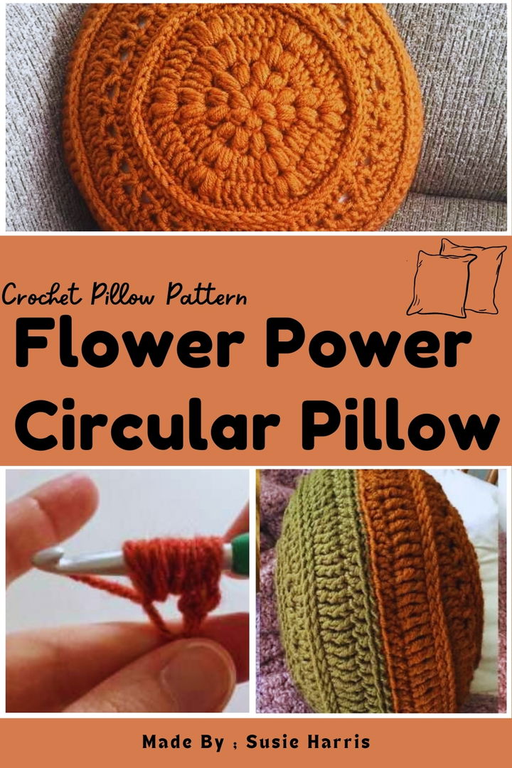 Flower Power Circular Pillow