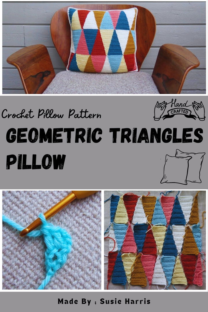 Geometric Triangles Pillow