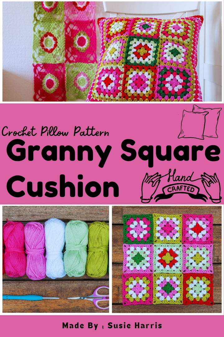 Granny Square Cushion