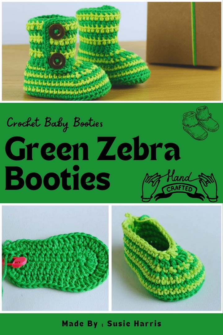 Green Zebra Booties