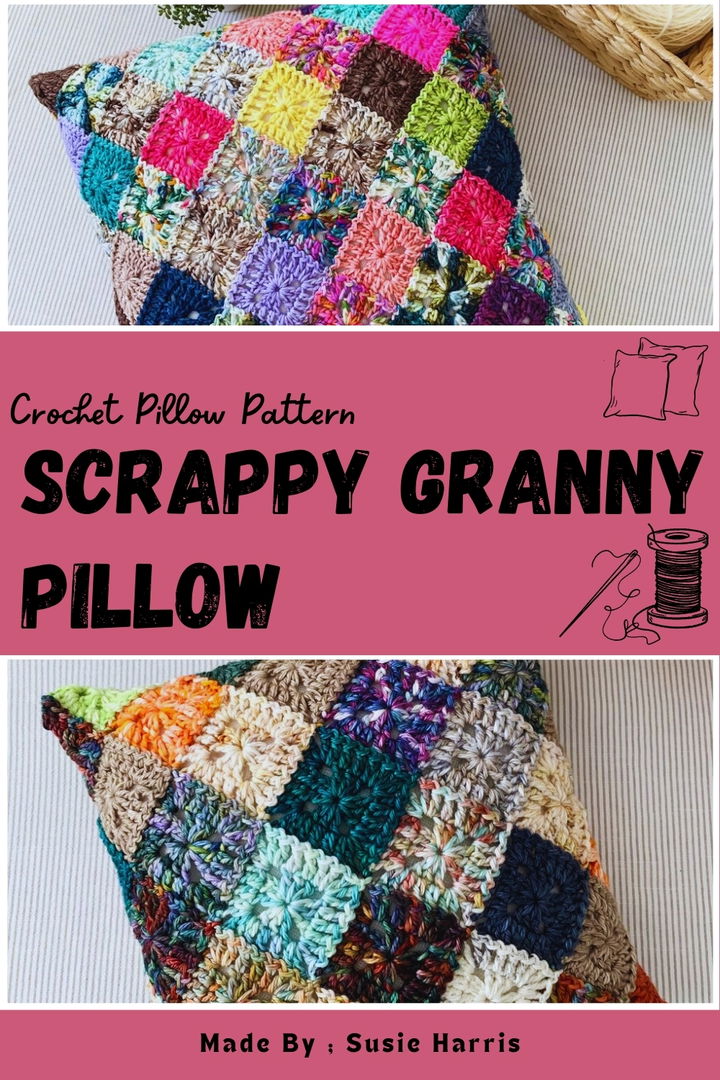 Scrappy Granny Pillow