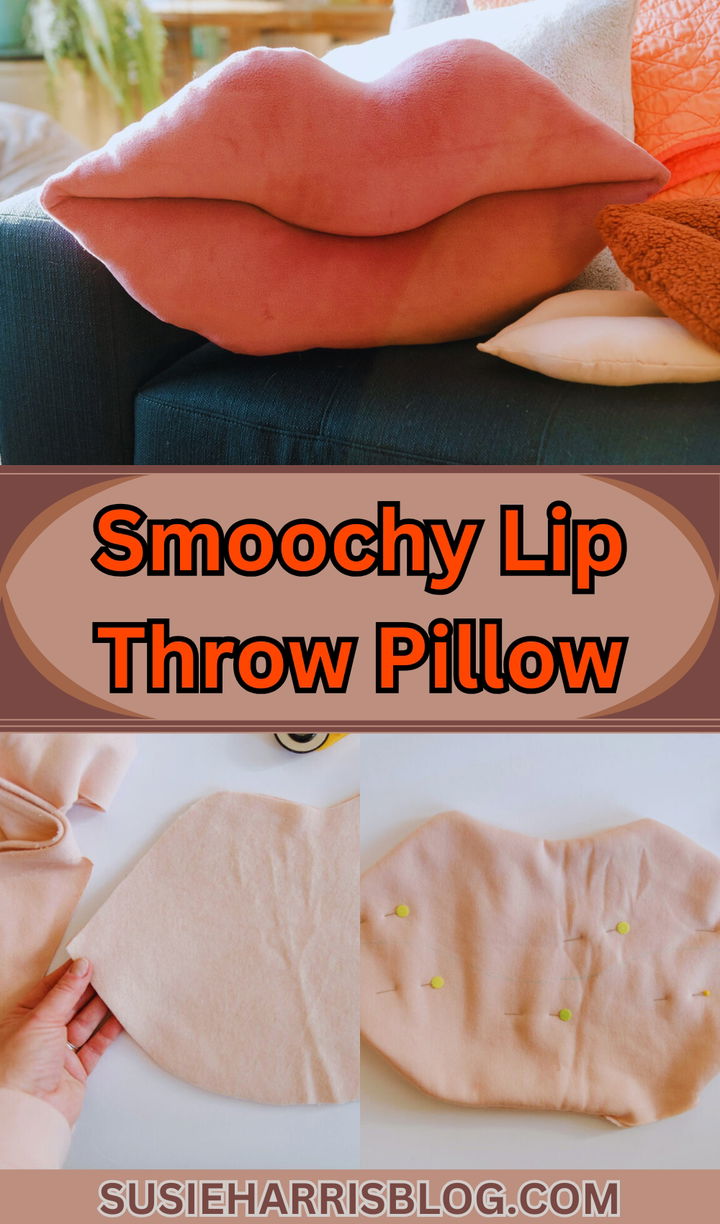 Smoochy Lip Throw Pillow