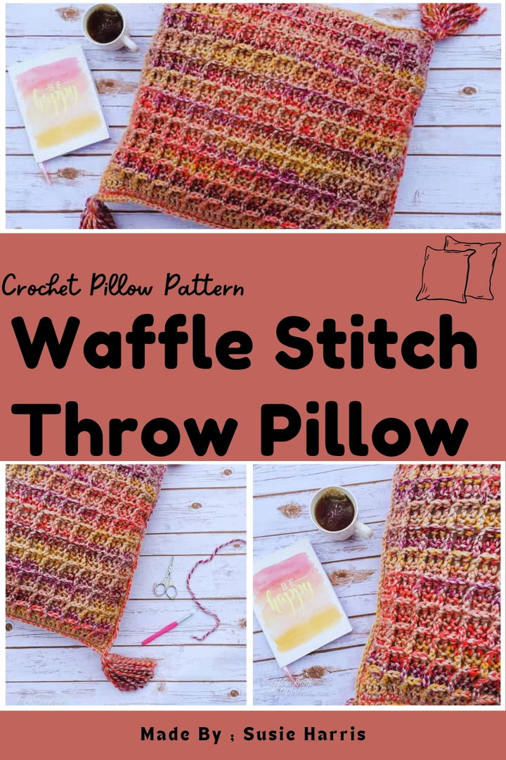 Waffle Stitch Throw Pillow